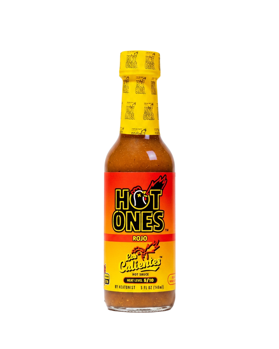 Los Calientes Rojo hot sauce bottle