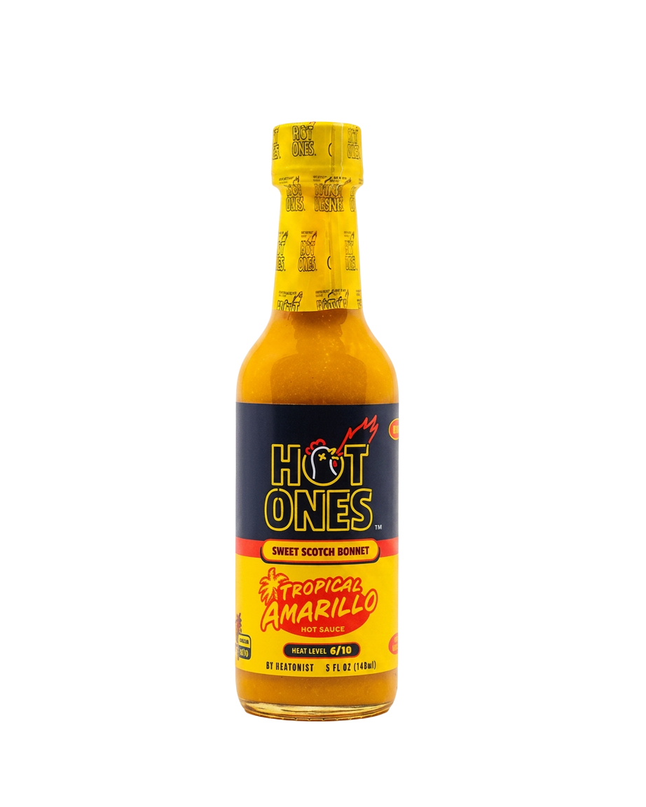 Tropical Amarillo hot sauce bottle