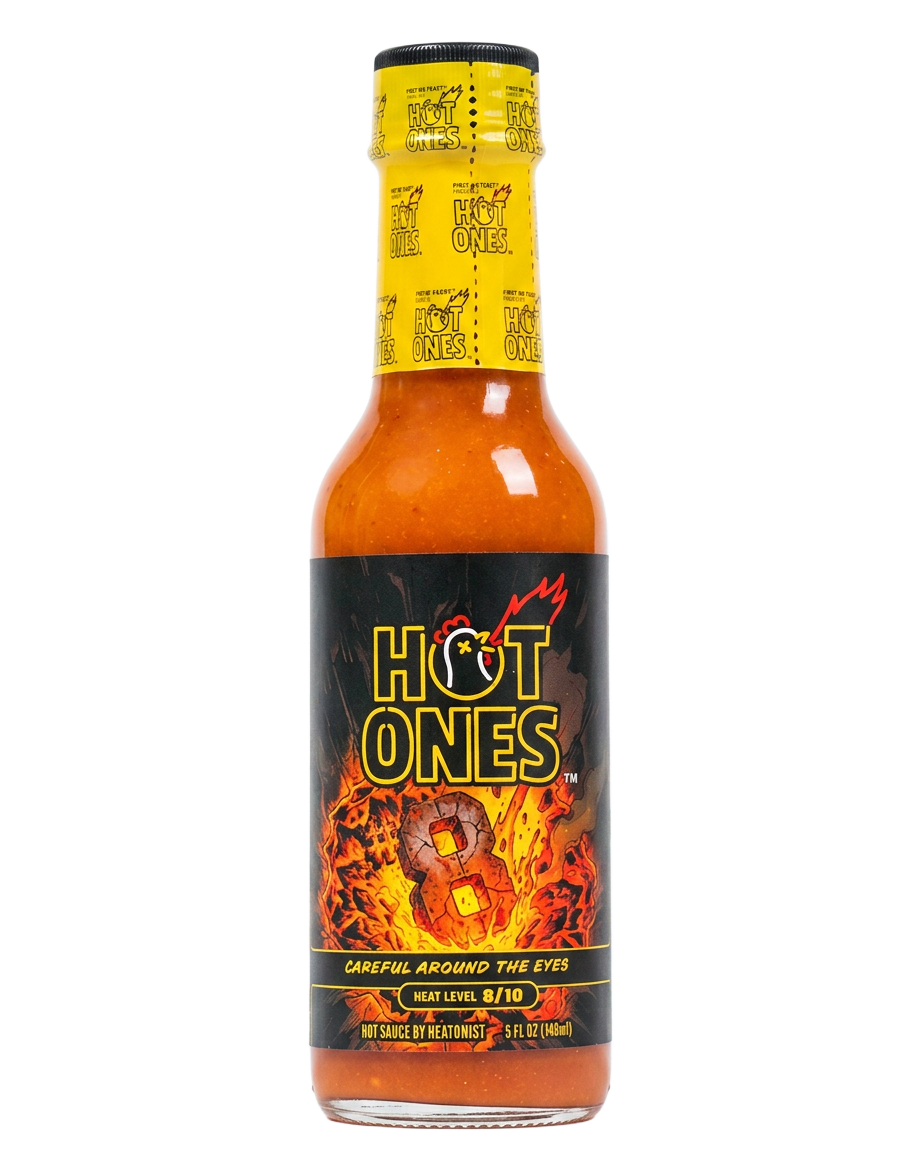 #8 Hot Ones Hot Sauce hot sauce bottle